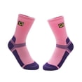 thumbnail image 4 of Calcetines de patinaje artístico Calcetines deportivos para patines de hielo Baile Elásticos para niños Hasta la rodilla rosa, 4 of 8