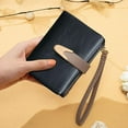 thumbnail image 3 of Portefeuille Femme Rfid Petit Portefeuille Bifold, Porte-Cartes à Fermeture Éclair pour Dames, Porte-Monnaie, Bracelet (Violet), 3 of 7