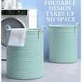 thumbnail image 5 of Tall Laundry Hamper for Dirty Clothes, Large Laundry Basket with Handle, Foldable Home Bathroom Storage Bucket Woven Rope Storage Basket for Clothes Blanket Toys, 5 of 7