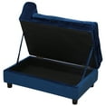 thumbnail image 6 of Noaman PawHut Luxury Small Dog Bed with Hidden Storage, 29.9" L x 17.7" W x 16.9" H, Soft 3" Foam Couch for Puppies & Small Breeds, Modern Blue Pet Furniture, 6 of 10