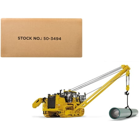 Komatsu D155CX-8 With K170 Pipelayer Yellow with Accessories 1/50 Diecast Model by First Gear