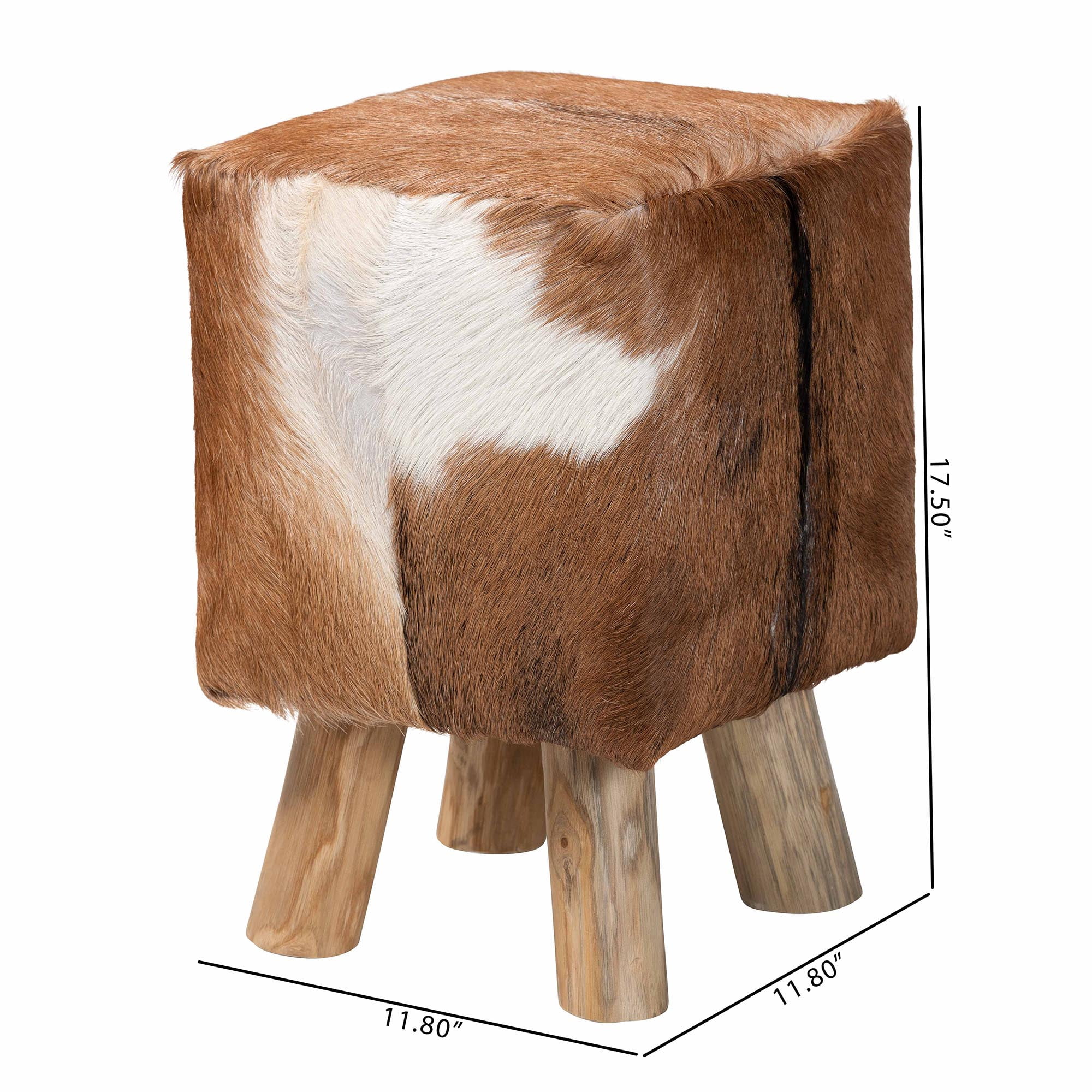 bali & pari Scotlyn Traditional Footstool, Brown