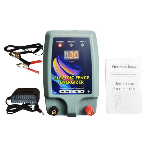 Zxpjkyu Electric Fence Energizer Livestock Fence Charger Portable Compact Lightweight