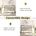 thumbnail image 5 of Bellemave Low Bunk Beds Twin Over Twin with Slide, Wooden Floor Bunk Bed Frame Built-in Ladder for Toddler Girls Boys (Gray), 5 of 10