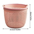 thumbnail image 2 of Laundry Basket, Freestanding Laundry Hamper, Dirty Clothes Hamper with Handles, Waterproof Dirty Clothes Basket, Portable Round Wastepaper Basket for College, Dorm, Family (Pink), 2 of 8