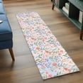 thumbnail image 3 of Runner Rug 2 x 6 Ft, Spring Wildflowers Washable Non-Slip Floor Mat for Kitchen Hallway/Entryway, Botanical Watercolor Floral Leaf Plant Long Kitchen Runner Area Rugs for Living Room, Low-Profile, 3 of 8