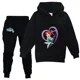 thumbnail image 3 of Ropa deportiva para niños de La Sirenita, trajes casuales con capucha para niñas, pantalones negros, traje para adolescentes, ropa de abrigo para niños, conjuntos para bebés, 3 of 5