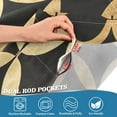 thumbnail image 3 of Yayeee Kitchen Curtains Tier Pair Light Filtering 27"x36" Rod Pocket Short Cafe Window Panel, Black Geometric, 3 of 7