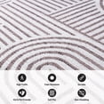 thumbnail image 5 of World Rug Gallery Bohemian Stipre Arch Design Area Rug - BROWN 7' 10" x 10', 5 of 8