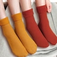 thumbnail image 4 of Xinwanna 1 Pair Women Winter Socks Mid-tube Thick Plush Japanese Style Elastic Anti-slip Floor Socks Thermal Anti-odor Extra Loose Ankles No Streaks Socks (Yellow,One Size), 4 of 13
