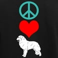 thumbnail image 3 of CafePress - Peace Love Great Pyrenees Women's Dark Pajamas - Women's Short Sleeve Print T-Shirt and Pants Dark Cotton Pajama Set, 3 of 7