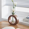 thumbnail image 2 of Solid Wood Glass Vase Flower Vase Decor B, 2 of 5