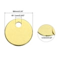 thumbnail image 2 of Uxcell 40pcs Brass Round Stamping Blank DIY Label Tags 6mm for Craft, Pendant Decoration, 1.1mm Single Side Hole, 2 of 6