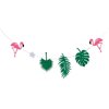 TINKSKY Banner Leaves Garland Banner Hawaii Tropical Garland for Birthday Luau Party Decoration (Green)