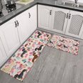 thumbnail image 2 of Dachshund and Flower Kitchen Rugs Sets Of 2,Anti Fatigue Kitchen Mat Rugs Non Slip Washable,Decorative Kitchen Floor Mats for Kitchen,Sink,Laundry,17"x30"+17"x47", 2 of 7
