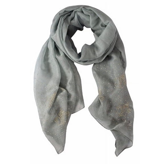 Peach Couture Classic Glittering Sparkle Studded Scarf Shawl Wrap