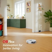 Roborock Q8 Max Robot Vacuum and Mop with Obstacle Avoidance, LiDAR Navigation, 5500Pa Suction Power, and App Control(White)