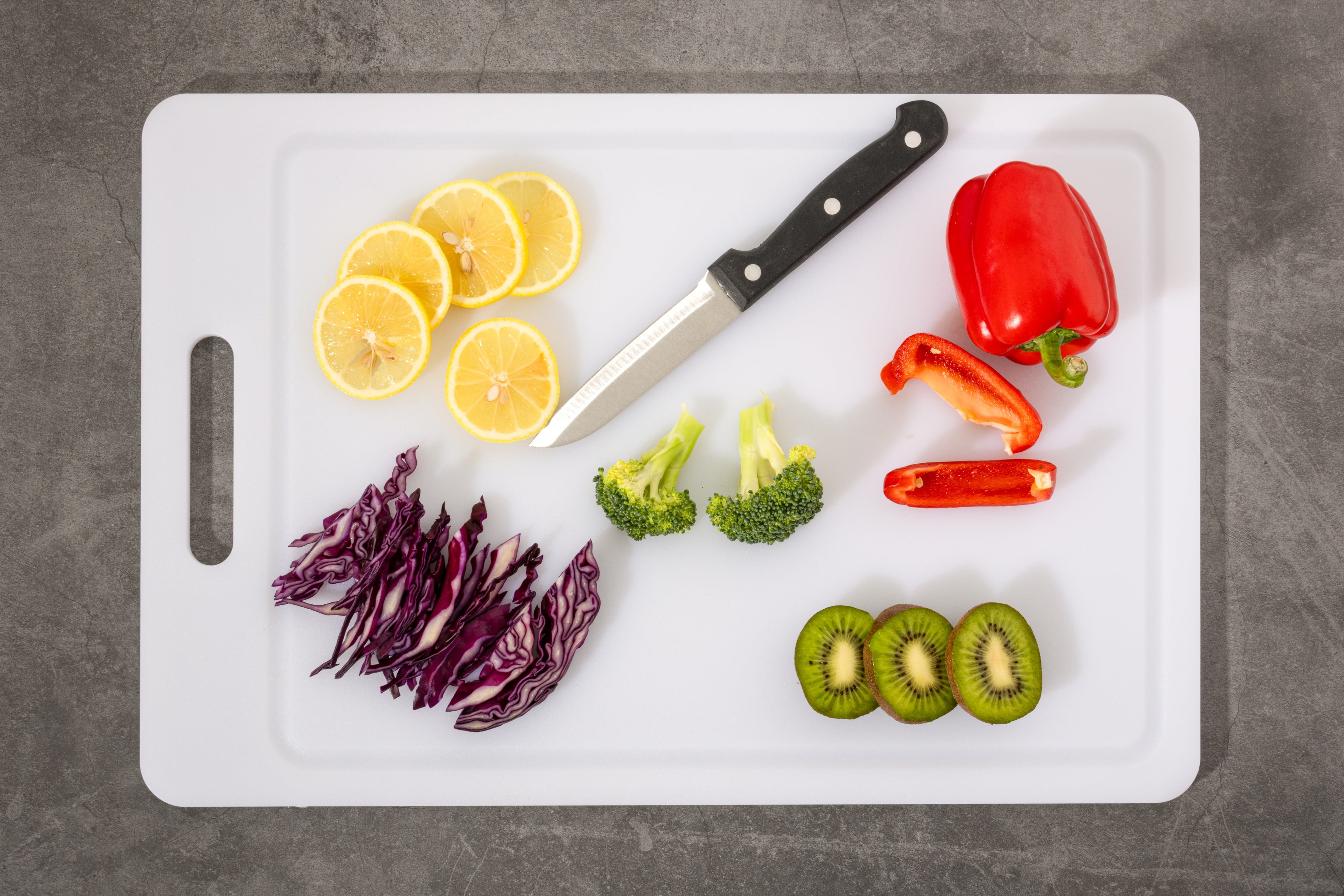 (3 pack) Mainstays 12"X18" White Non-Slip Poly Cutting Board with Juice Groove