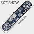 thumbnail image 3 of Yayeee Double Oven Mitt Kitchen Heat Resistant Baking 35" x7" Quilted Glove, Blue Cats and Hearts, 3 of 6