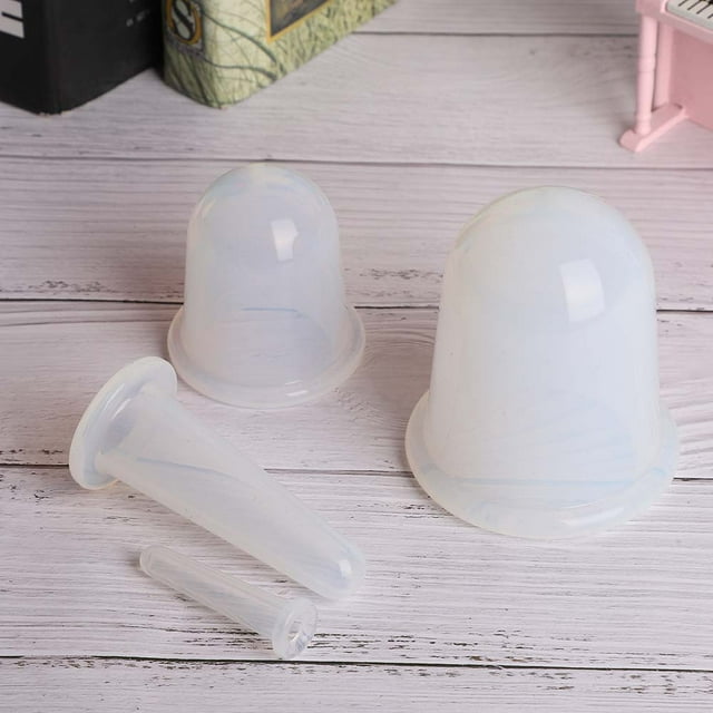 Silicone Vacuum Cups, Fall Off Prevention Silicone Easy To Clean Vacuum Suction Cupping For Home For Gift White,Pink,Green,Blue