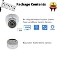thumbnail image 2 of Evertech Indoor Outdoor Weatherproof Wide Angle 2.8mm Lens 2MP Dome Security Camera with Mounting Base Junction Box, 2 of 8