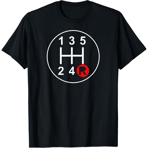 5 Speed Manual Transmission Stick Shift Car Enthusiast T-Shirt