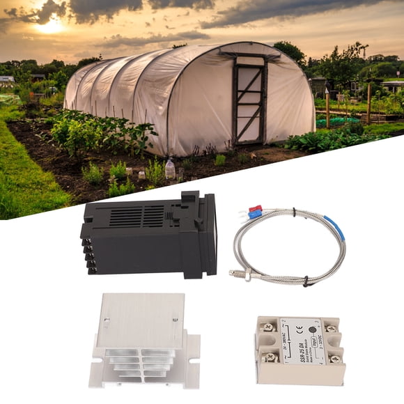 Controlador De Calentador PID, Control De Temperatura Digital De Alojamiento De Acero Inoxidable Con Soporte, Respuesta Rápida, Alta Precisión Para El Gallinero De La Granja,