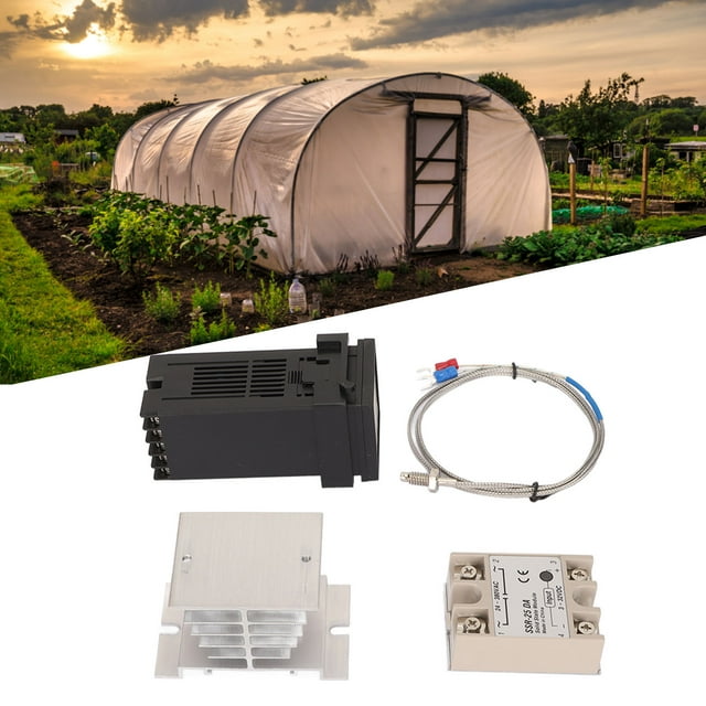 Controlador De Calentador PID, Control De Temperatura Digital De Alojamiento De Acero Inoxidable Con Soporte, Respuesta Rápida, Alta Precisión Para El Gallinero De La Granja,