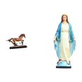 thumbnail image 1 of Elegante Escultura De Caballo Y La Virgen María. Figura Decorativa Coleccionable Para Escritorio, Sala De Estar, Dormitorio, Oficina, Mesa, Estantería O Cualquier Otro Espacio., 1 of 8