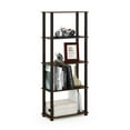 thumbnail image 3 of Furinno Turn-S-Tube 5-Tier Square Tubes Display Shelf, Walnut/Brown, 3 of 5