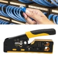 thumbnail image 1 of Ratcheting Modular Data Cable Crimper, 6P 8P RJ45 Crimp Tool Practical  for Flat Wire, 1 of 8