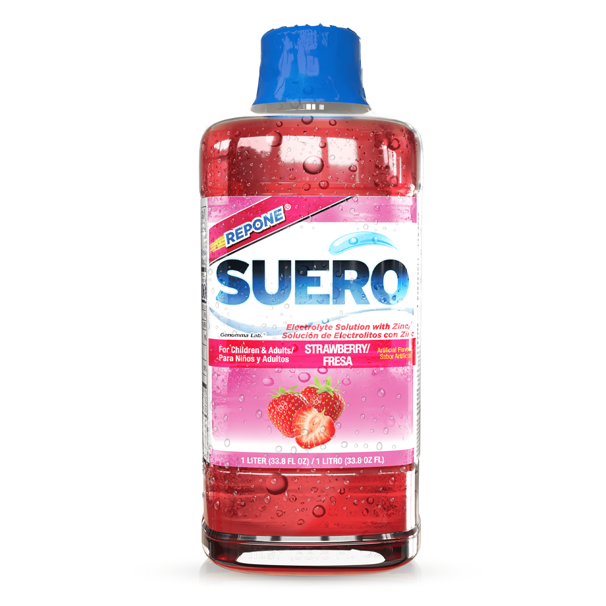 Suero Repone Electrolyte Solution With Zinc, Strawberry, For Adults & Children 1 Year & Older, 33.8 Fl Oz