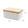 thumbnail image 7 of Yamazaki Home Ceramic Butter Dish, White, Ceramic, Dishwasher Safe, Lid, No Assembly, 7 of 7