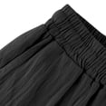 thumbnail image 4 of JJHGVB Cotton Linen Capris for Women Wide Leg Capri Dress Shorts for Women Womens Long Shorts Pedal Pushers for Women Bermuda Shorts Beach Boho Pants Elastic Waist Shorts Baggy Shorts Women Black 3XL, 4 of 6