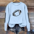thumbnail image 4 of Football Sweatshirts for Women Game Day Love Heart Football Print Long Sleeve Blouses Y2k Trendy Casual Loose Pullover Tops, 4 of 5