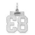 thumbnail image 4 of Auriga 925 Sterling Silver/Rhodium-plated Satin Number 83 Charm for Women (L-19mm, W-14mm), 4 of 6