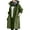 Army Green, variant on Loose Fit Hooded Anorak Coat for Women Elegant Comfortable Windbreaker Outerwear Wild Winter Style Long Casual Jacket