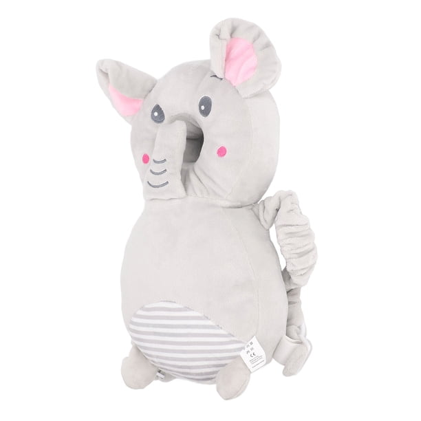 Mochila protectora para la cabeza del andador para bebés, cojín protector para la cabeza, mochila para niños pequeños que caminan y gatean, color gris