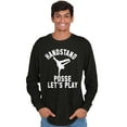 thumbnail image 3 of Handstand Posse Lets Play Gymnastics Men's Big & Tall Long Sleeve Graphic Tee Brisco Brands 2X, 3 of 5