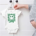 thumbnail image 5 of St Paddy Lucky Clover Happy Face Romper Boys or Girls Infant Baby Brisco Brands NB, 5 of 6