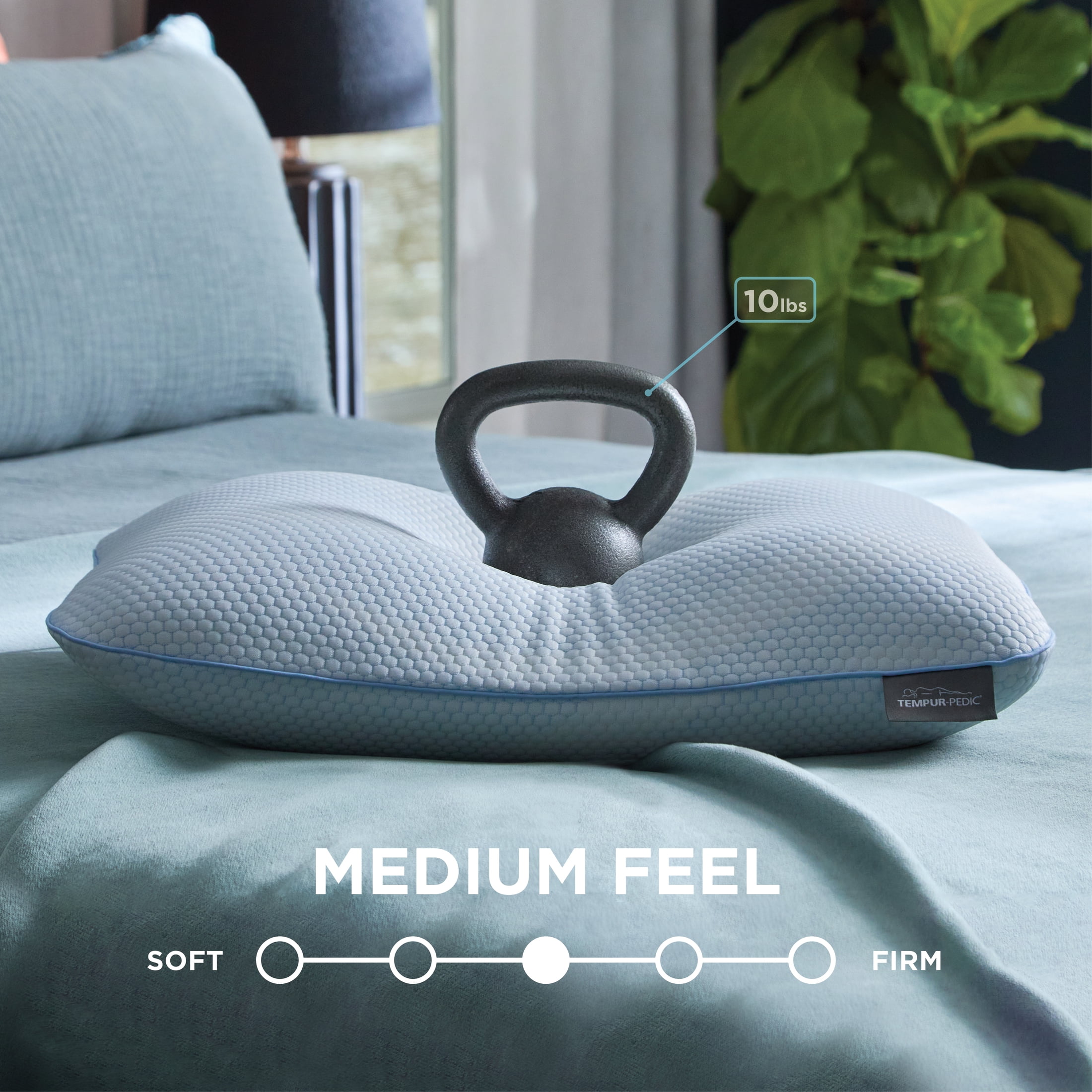 Tempur-Pedic Dual-Sided Bed Pillow and Cooling, Standard/Queen, for Adult Back and Side Sleepers