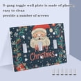 thumbnail image 3 of Yayeee Toggle Light Switch Wall Plate 3-Gang 6.37"x4.48" Decorative Outlet Cover, Blue Christmas Santa, 3 of 7