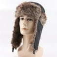 thumbnail image 3 of Couple Hat Solid Color Plush Lining Autumn Winter Waterproof Warm Cap for Skiing, 3 of 10