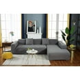 thumbnail image 2 of Elastic Durable L Shape Sofa Cover For 1 2 3 4 Seaters (Light Gray, 3 Seaters), 2 of 6