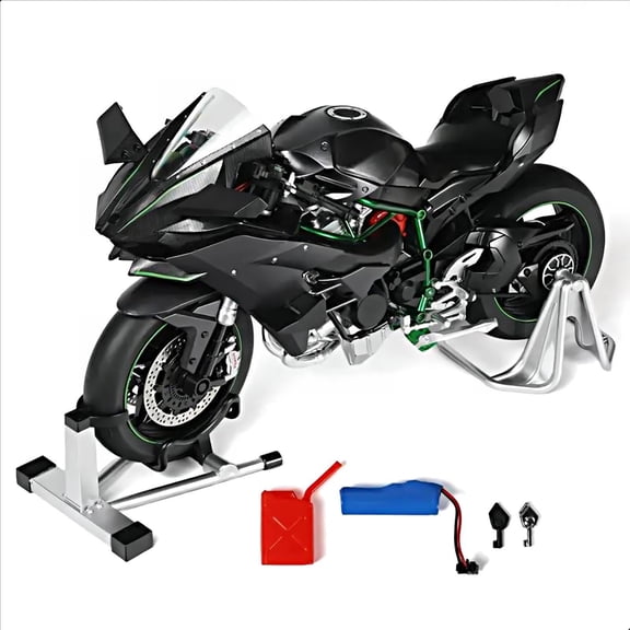 SPBTA 1:6 Motorcycle Model for Kawasaki NinjaH2R Metal Die-cast Motorcycle Model withImitation Key Sound Light Spray Moto Classic Collection