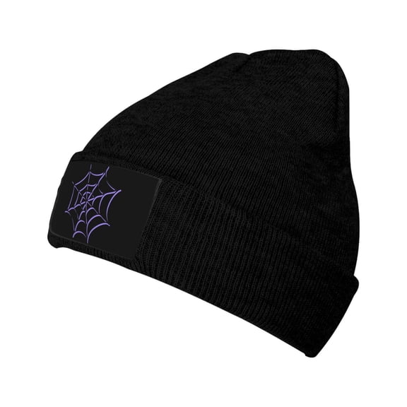 Purple Spider Web Knit Beanie Acrylic Knitted Hat Men Beanie Winter Warm Beanies Women Casual Skullies Outdoor