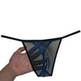 thumbnail image 5 of 3PACK Botmois Men's Mesh T-back Bikini Bottoms Briefs See-through Thong Underwear Low-rise Tangas Soft G-String Ultrathin Boyshort Blue/Black/Purple M, 5 of 5