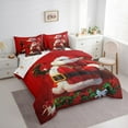 thumbnail image 3 of Manfei Cute Santa Claus Twin Bedding Sets 7pcs for Boys Girls, Happy New Year Bedding Comforter Set, Red Christmas Sheet Sets, Super Cozy Room Decor, 3 of 8