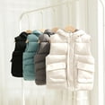 thumbnail image 4 of Esaierr Kids Baby Boys Girls Winter Vest Coat, Ears Hooded with Pocket Fleece Waistcoat Top Toddler Warm Sleeveless Outwear Cotton Vest for 2-6Y, 4 of 7