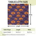 thumbnail image 2 of Halloween Pumpkins and Bats on Purple Square Fitted Tablecloth with Elastic Edge,Square Table Cover,Washable Elastic Table Cover for Home Kitchen Party Decor 36"x36", 2 of 6